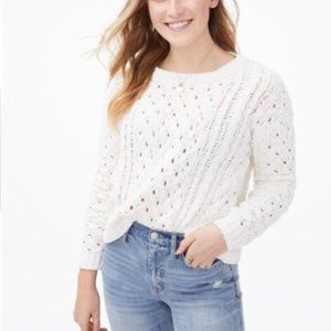 White Chenille Knit Sweater